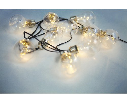 Lichterkette Solarlampe silber grau