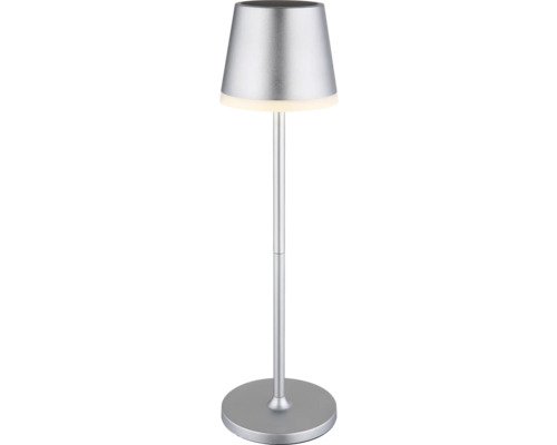 Solarlampe Tischlampe H. 41 cm silber