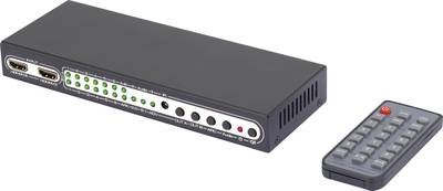 SpeaKa Professional 6 Port HDMI-Matrix-Switch mit Picture in Picture-Funktion, mit Fernbedienung UHD 4K @ 60 Hz