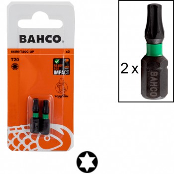 Pack de puntas de torsión de impacto (2 unidades) (1/4" x 25 mm) para tornillos con hueco torx® ref. 66im/t - Rationalstock.es