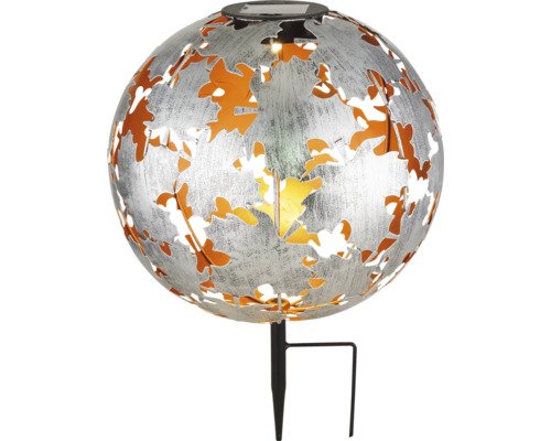 Solarlampe Kugel 0,024 W silber
