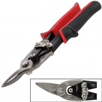 Tijeras cortachapa corte a izquierdas con más potencia gracias a la acción de palanca y mango rojo de hasta 1,5 mm ref. ma401 - Rationalstock.es
