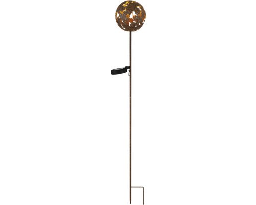 Solarlampe Kugel 0,024 W rostfarbe