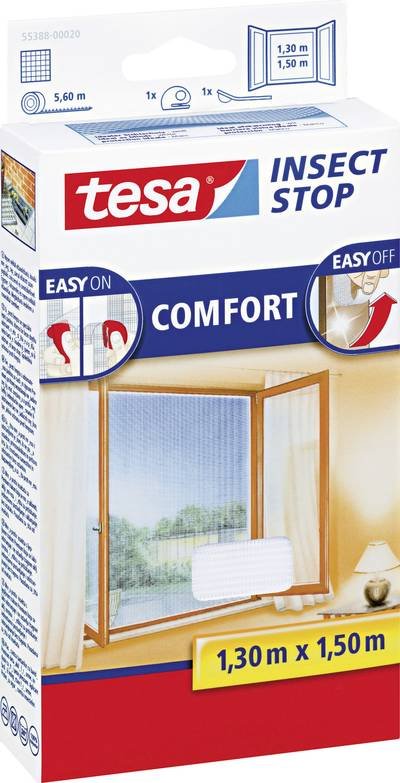 tesa COMFORT 55388-00020-00 Fliegengitter (B x H) 1500 mm x 1300 mm Weiß 1 St.