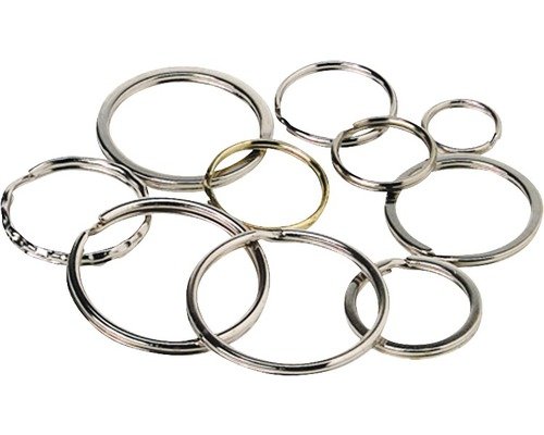 Schlüsselringe 5 x 25 mm vernickelt
