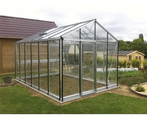 Janssens Gewächshaus inkl. Sicherheitsglas 4 mm 310 x 458 cm aluminium