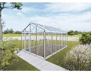 Janssens Gewächshaus inkl. Sicherheitsglas 4 mm 310 x 458 cm aluminium
