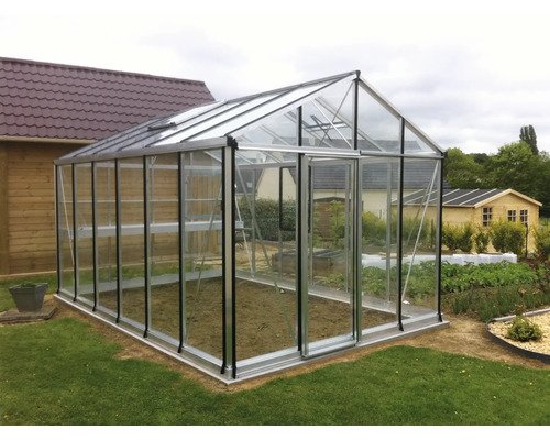 Janssens Gewächshaus inkl. Sicherheitsglas 4 mm 310 x 605 cm aluminium