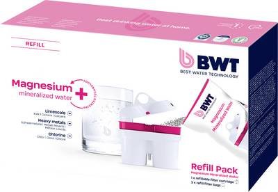BWT 1 Kartusche + 3 Öko Refill Mg²+ 0836600 Filterkartusche Weiß