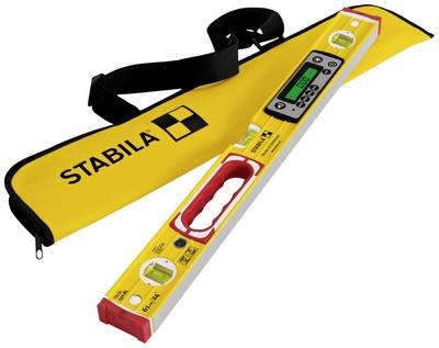 Stabila TECH 196 DL 19829 Digitale Wasserwaage mit Rutschstopper, inkl. Tasche 61 cm 0.5 mm/m
