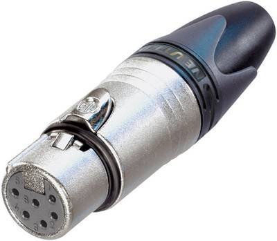 Neutrik NC6FXX XLR-Steckverbinder Buchse, gerade Polzahl: 6 Silber 1 St.