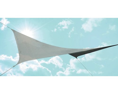 GARDEN PLACE CORALIE Vierecksonnensegel 3,6 x 3,6 m, HDPE 135 g/m² wind- und wasserdurchlässig, grau