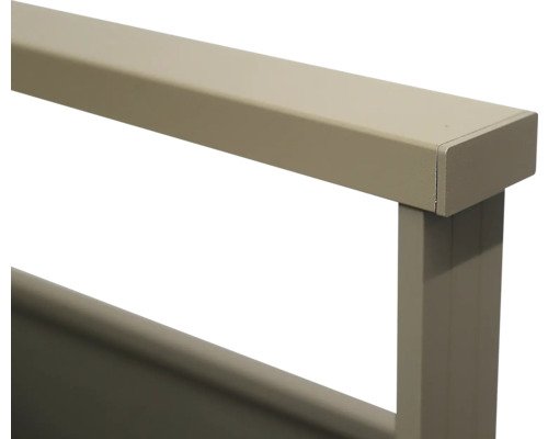 Pertura Geländer-Komplettset Triton taupe für Füllungen, Bodenmontage L:100 cm