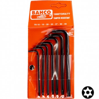 Juego de llaves acodadas fosfatadas para torx® inviolables (7 piezas) ref. 1986torx/7t - Rationalstock.es