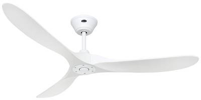 CasaFan ECO GENUINO 152 MW-MW Deckenventilator 16.6 W (Ø x H) 1520 mm x 285 mm Weiß (matt) mit Fernbedienung, Winterbetr