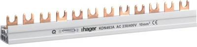 Hager KDN463A Phasenschiene Grau 4polig 63 A 1 St.
