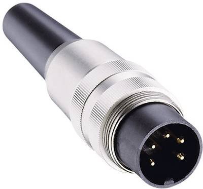 Lumberg SV 40 DIN-Rundsteckverbinder Stecker, gerade Polzahl: 4 Silber 1 St.