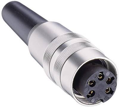 Lumberg KV 40 DIN-Rundsteckverbinder Buchse, gerade Polzahl: 4 Silber 1 St.