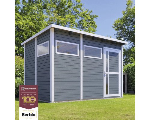 Gartenhaus Bertilo Pentus 3 inkl. Fussboden 359 x 266 cm hellgrau