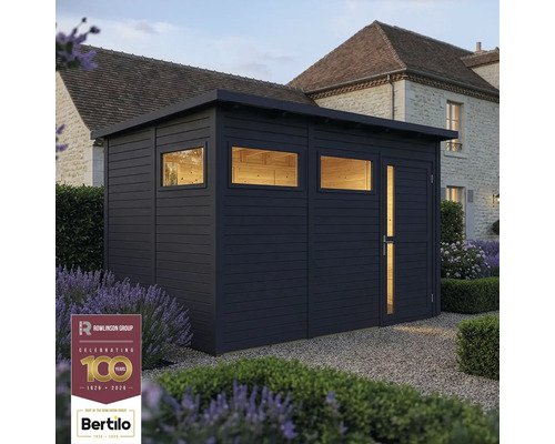 Gartenhaus Bertilo Pentus 3 inkl. Fussboden 359 x 266 cm anthrazit