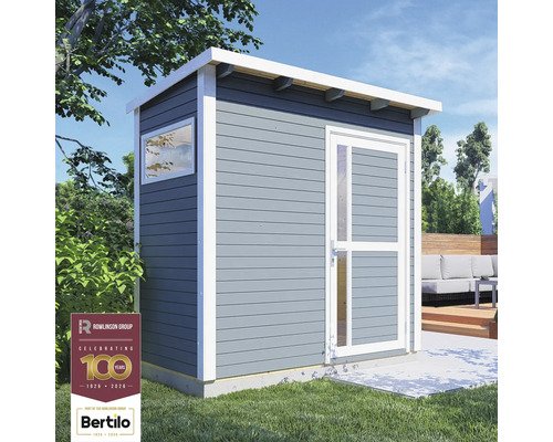 Gartenhaus Bertilo Pentus 1 inkl. Fussboden 247 x 143 cm hellgrau