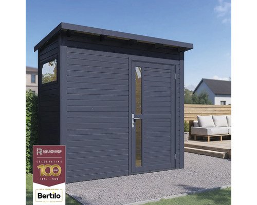 Gartenhaus Bertilo Pentus 1 inkl. Fussboden 247 x 143 cm anthrazit