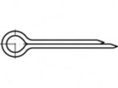 TOOLCRAFT ISO 1234 Stahl galvanisch verzinkt Splinte Abmessung: 6,3 x 80 80 mm 250 St.