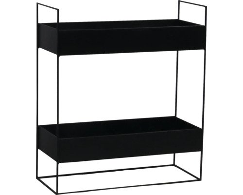 Pflanzkasten Lafiora Metall 40 x 13 x 45 cm schwarz