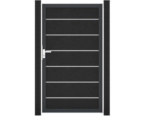 Einzeltor GroJa Flex Grande-Premium DIN Universal vormontiert ohne Pfosten Rahmen anthrazit 150 x 180 cm anthrazit