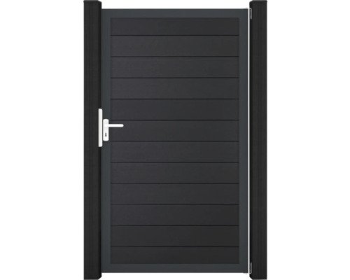 Einzeltor GroJa Solid DIN Universal vormontiert ohne Pfosten Rahmen anthrazit 150 x 180 cm anthrazit