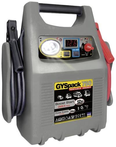 GYS Schnellstartsystem Gyspack 750 026179 Starthilfestrom (12 V)=750 A Arbeitsleuchte, Spannungswandler 230 V, Verpolung