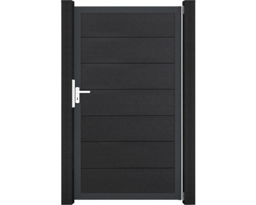 Einzeltor GroJa Solid Grande DIN Universal vormontiert ohne Pfosten Rahmen anthrazit 150 x 180 cm anthrazit