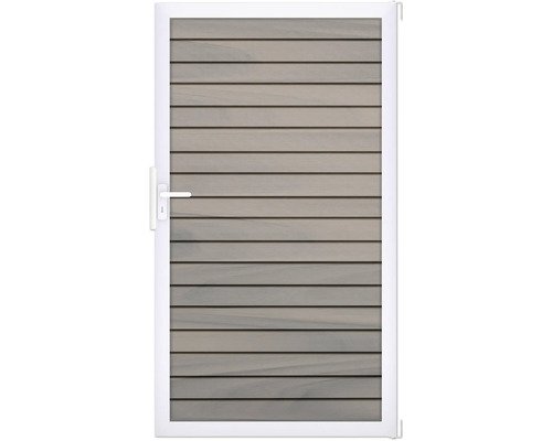 Einzeltor GroJa Rhombus DIN Universal vormontiert ohne Pfosten Rahmen silber 150 x 180 cm bi-color co-extrudiert