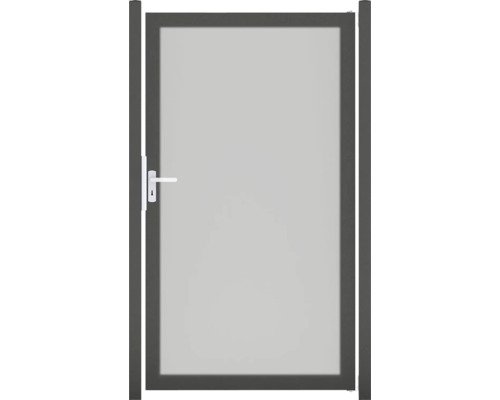 Einzeltor GroJa Premo HPL Rahmen anthrazit 100 x 180 cm grau