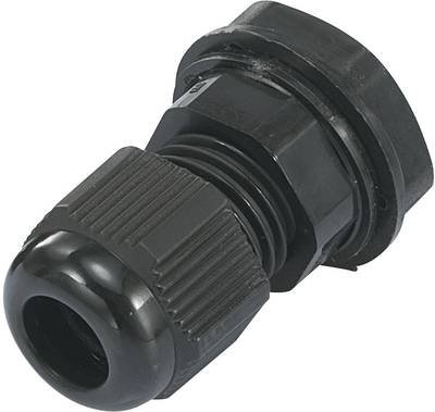 TRU COMPONENTS 1593011 Kabelverschraubung PG13.5 Polyamid Schwarz (RAL 9005) 1 St.
