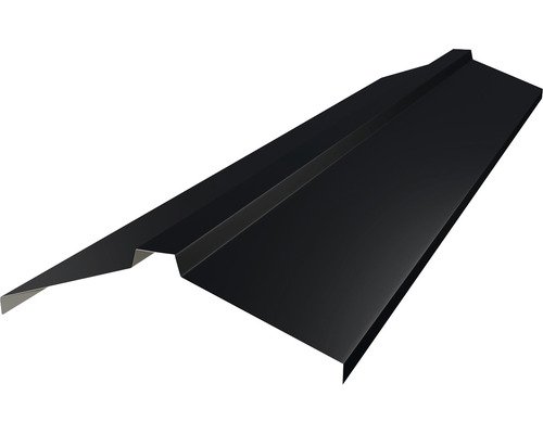 PRECIT Dachfirst gerade für Click Stripes Trapez Tiefschwarz RAL 9005 2000 mm x 260 mm x 80 mm