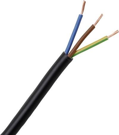 Kopp 152310848 Schlauchleitung H03VV-F 3 x 0.75 mm² Schwarz 10 m