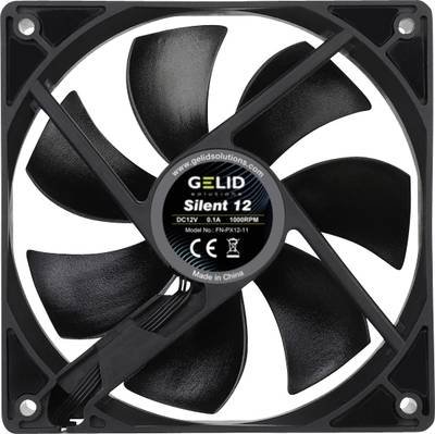 Gelid FN-PX12-11 PC-Gehäuse-Lüfter Schwarz (B x H x T) 120 x 120 x 25 mm