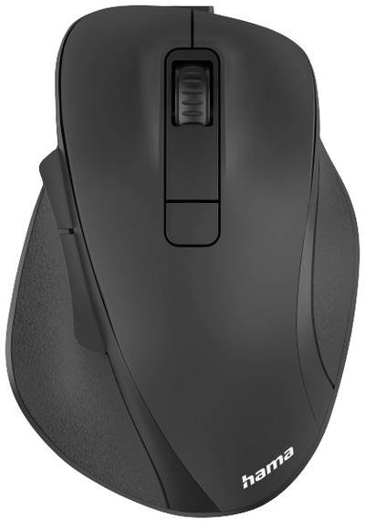 hama 00173032 Optische 6-Tasten-Funkmaus "MW-500 Recharge", Akku, ergonomisch, Schwarz