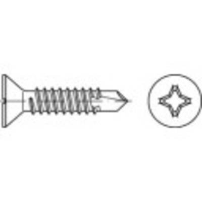 TOOLCRAFT 141533 Bohrschraube 6.3 mm 80 mm Kreuzschlitz Phillips DIN 7504 Stahl galvanisch verzinkt 250 St.