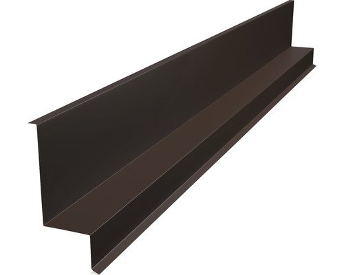 PRECIT Wandabschlussprofil für Click Stripes Trapez Schokoladenbraun RAL 8017 2000 x 50 x 140 mm