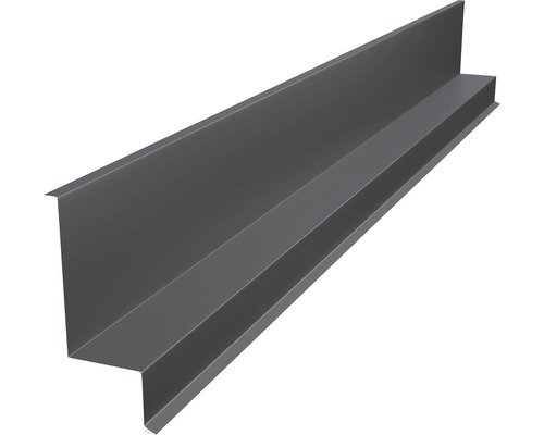 PRECIT Wandabschlussprofil für Click Stripes Trapez Anthrazitgrau RAL 7016 2000 x 50 x 140 mm