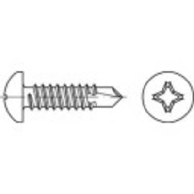TOOLCRAFT 141444 Bohrschraube 4.8 mm 45 mm Kreuzschlitz Phillips DIN 7504 Stahl galvanisch verzinkt 500 St.