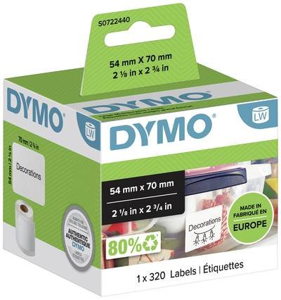 DYMO Etiketten Rolle 99015 S0722440 70 x 54 mm Papier Weiß 320 St. Permanent haftend Universal-Etiketten