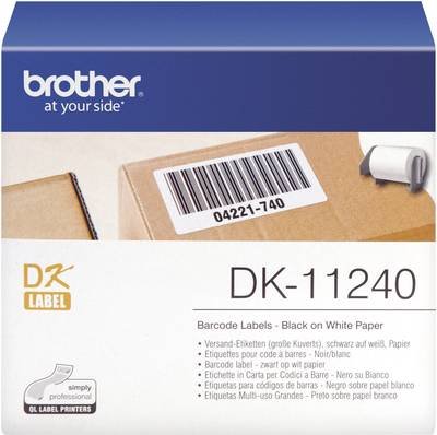 Brother DK-11240 Etiketten Rolle 102 x 51 mm Papier Weiß 600 St. Permanent haftend DK11240 Versand-Etiketten