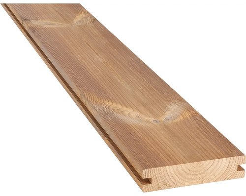 Terrassendiele Thermokiefer mit seitlicher Nut 2500 x 117 x 26 mm