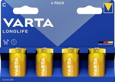 Varta VARTA Longlife C Blister 4 Baby (C)-Batterie Alkali-Mangan 1.5 V 4 St.