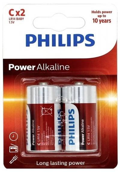 Philips Power LR14 Baby (C)-Batterie Alkali-Mangan 1.5 V 2 St.