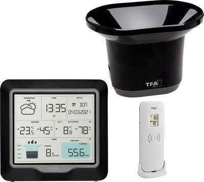 TFA Dostmann RAIN PRO 35.1160.01 Funk-Wetterstation Vorhersage für 12 bis 24 Stunden Anzahl Sensoren max. 3