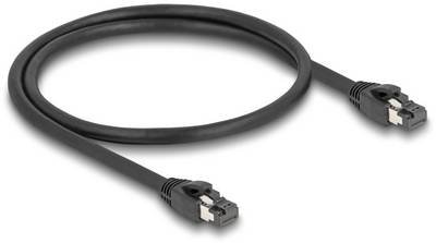 Delock 80232 RJ45 Netzwerkkabel, Patchkabel CAT 8.1 S/FTP 50.00 cm Schwarz 1 St.